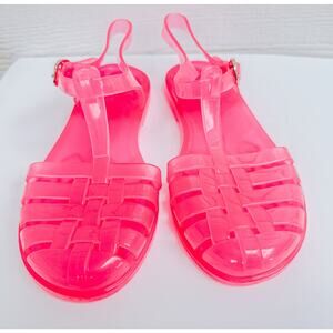 Old Navy Girls Jelly Sandals Size 1 Pink Fisherman Style